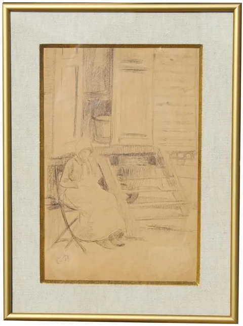 Camille Pissarro, Untitled, Crayon/Mixed media