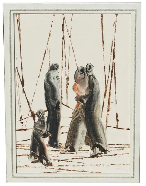 Salah Taher, Untitled, Oil on board