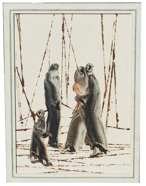 Salah Taher, Untitled, Oil on board