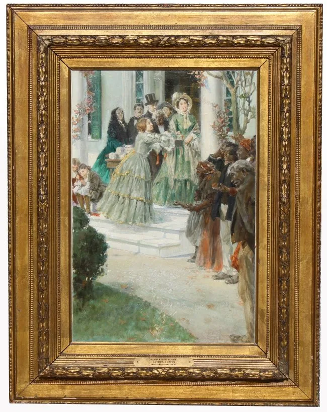 Plantation Scene by Louis Loeb, Oil on canvas, offered Jan 2020