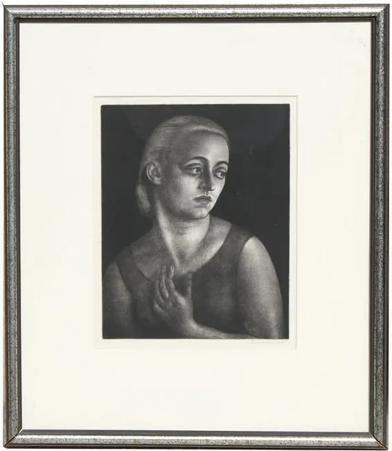 Laura Knight, Southern Blonde, Aquatint/Mezzotint