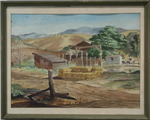 Lak Elizabeth Ranch by Alfred Danfelt, watercolor, offered Jan 2020