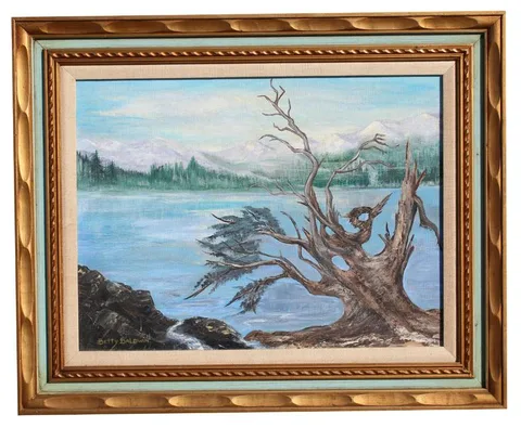 The Cypress by Betty Baldwin, Oil on Canvasboard, offered Jan 2020