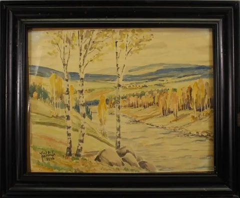 Untitled by Emil Fröhlich, watercolor, sold Jan 2020