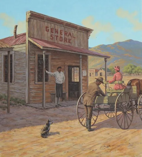 David Paulley, Small Business in America, Oil on Canvas