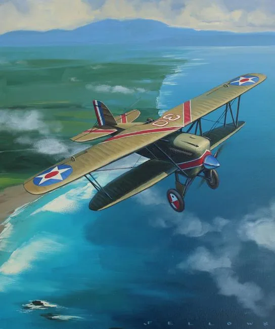 Boeing PW-9 by Jack Fellows, Oil on Masonite, sold Mar 2020