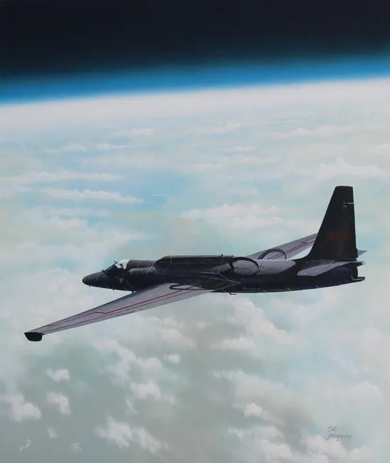 Steve Ferguson, U-2F Lockheed, Mixed Media on Illustration Board