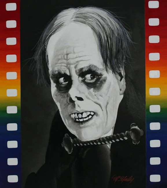 Lon Chaney by Tom McNeely, Mixed Media on Paper, offered Mar 2020