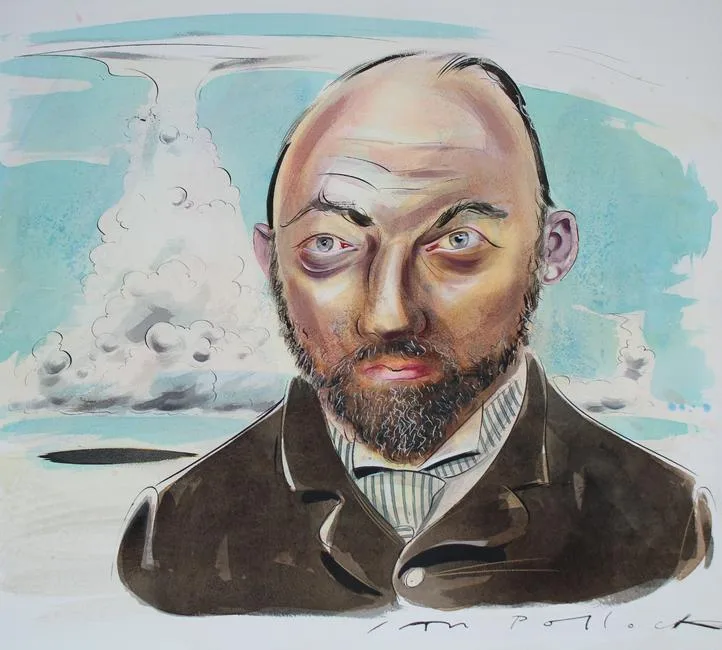 Ian Pollock, Thomas Hardy, Watercolor on Illustration Board