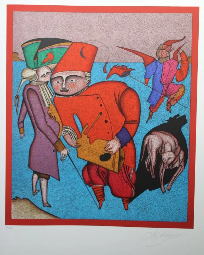 Untitled VIII by Mihail Chemiakin, Color Lithograph, sold Mar 2020