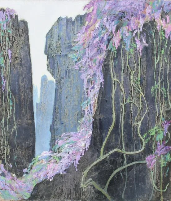 Zhan Jianjun, Fog in the Stone Forest, oil on canvas