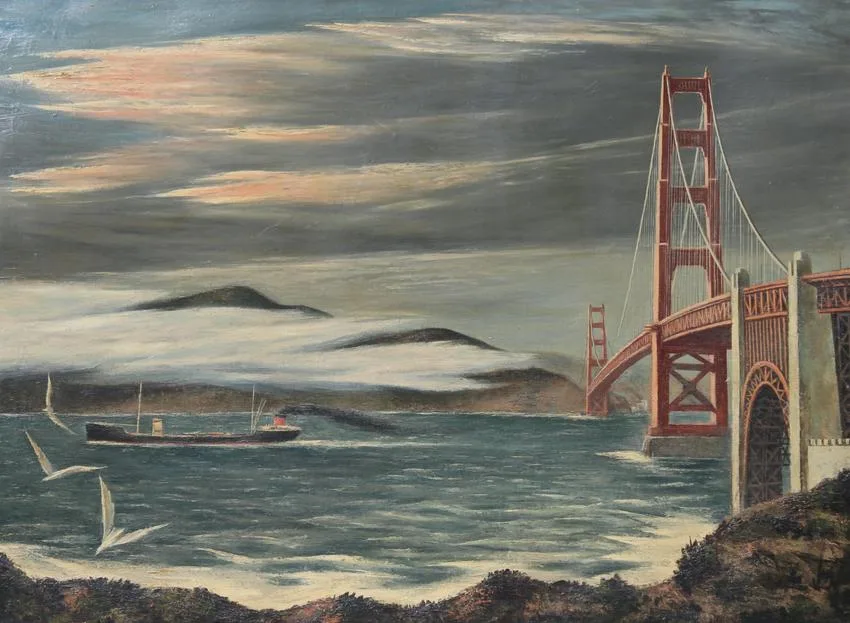 Untitled by Fletcher Martin, oil on canvas, sold Apr 2020