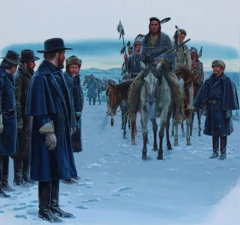 Mort Künstler, Chief Joseph Surrenders, Oil on Illustration Board