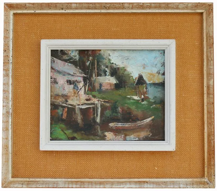 Untitled by Eugene White, Oil on board, offered Apr 2020