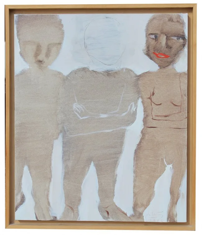 Do Hoang Tuong, Three People, Oil and Acrylic on Canvas