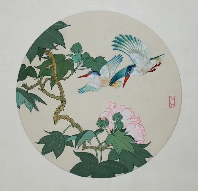 Kingfisher by Sun Chuanzhe, Watercolor, sold Apr 2020