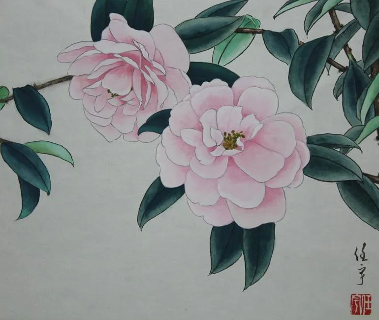 Small Osmanthus Leaf by Ren Yu, Watercolor, sold Apr 2020