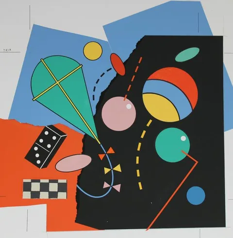 Dan Fern, Board Games, Mixed Media on Illustration Board