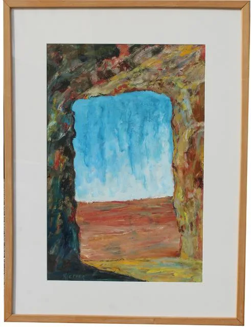 Cave Painting by Thomas Koether, Oil on Paper, offered Apr 2020
