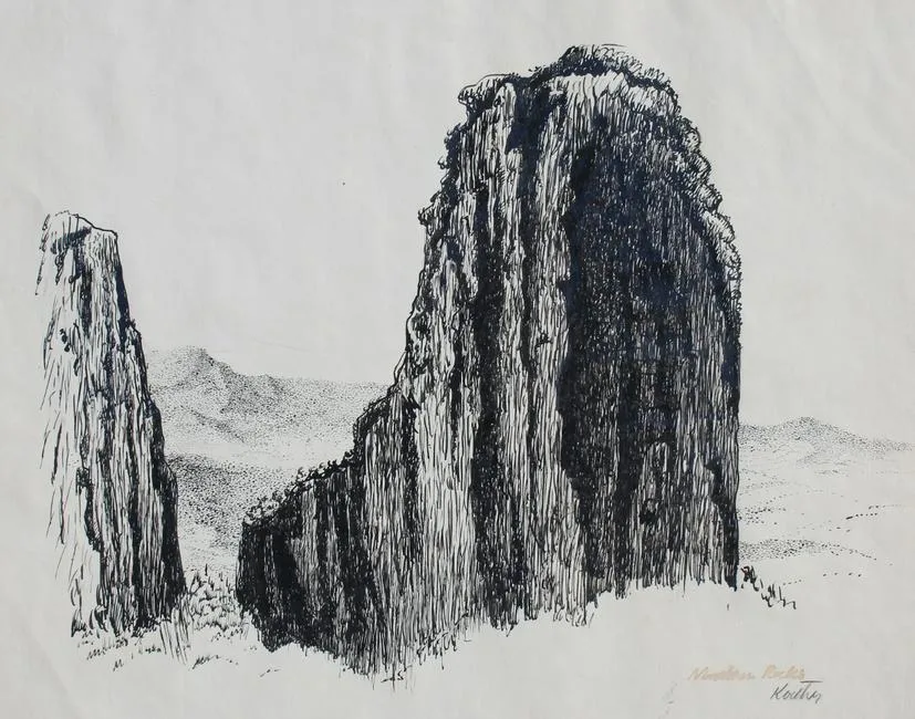 Madison Rock by Thomas Koether, Pen on Paper, offered Apr 2020