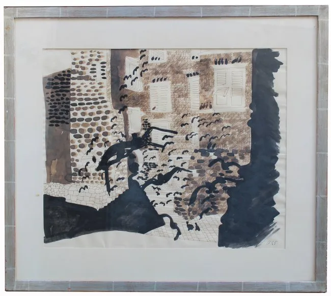 Dubrovnik by Stig Slas Claesson, Watercolor/ink, offered Apr 2020
