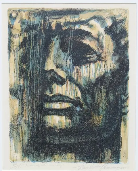 Umberto Romano, Kennedy - The Visionary, Lithograph
