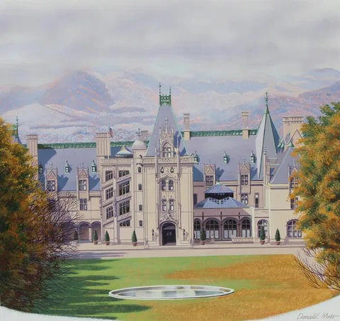 Donald Moss, The Biltmore House, Oil on Illustration Board