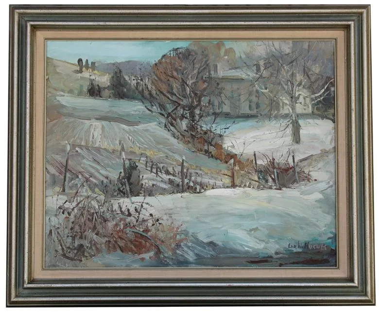 Lee Hughes, Winter Fields, Oil on Canvas