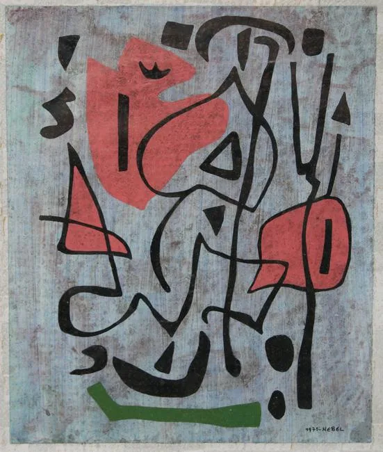 Otto Nebel, Modernist Collage, 1971, Collage