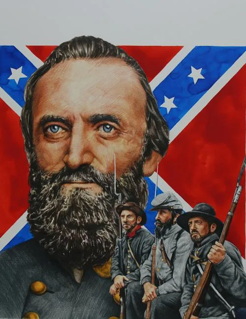Stonewall Jackson by Chris Calle, Mixed Media on Illustration Board, sold May 2020