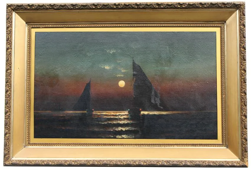 Untitled by Edward Moran, Oil on canvas, sold May 2020