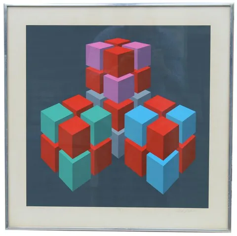 Marko Spalatin, Cube Figure, serigraph