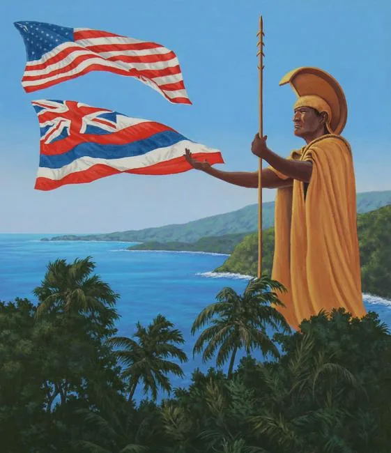 David Paulley, 25th anniversary of Hawaiian State Hood, Oil on Canvas