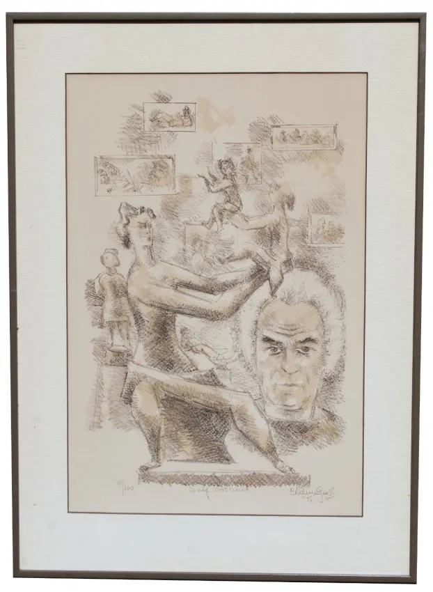 Self-Portrait by Chaim Gross, Lithograph, offered May 2020