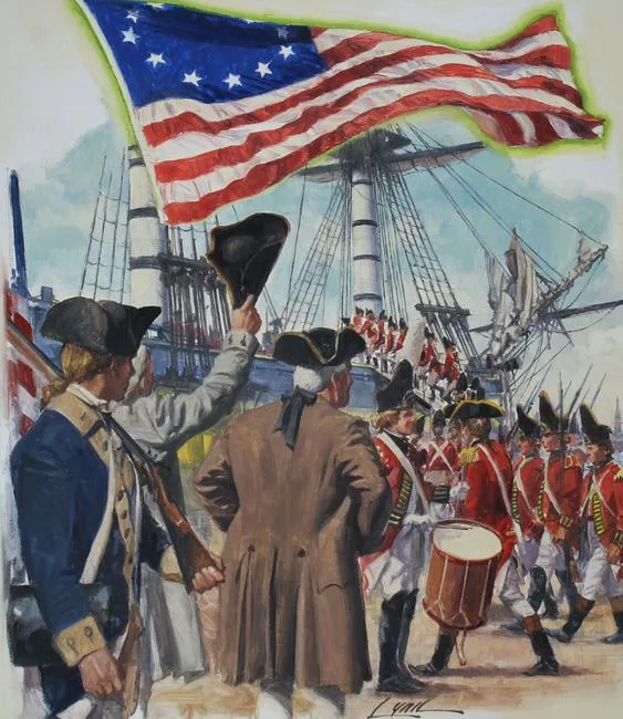 Pierre L'Enfant Flag by Dennis Lyall, Oil on Canvas board, sold Jul 2020
