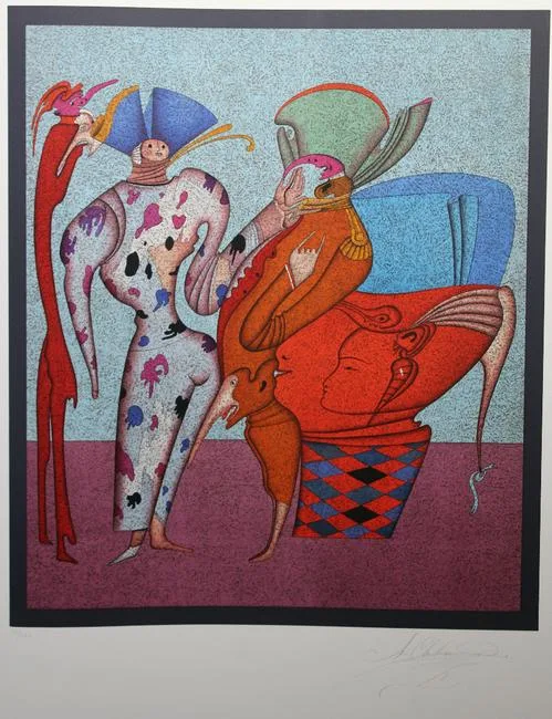 Untitled VII by Mihail Chemiakin, Color Lithograph, sold Jul 2020