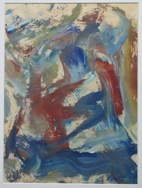 Thomas Koether, Study for Red Progression, Oil on Paper