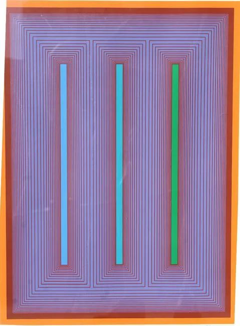 Richard Anuszkiewicz, IX, Color Serigraph