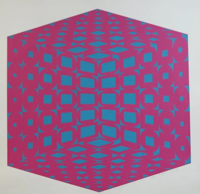 Polyhedron II by Roy Ahlgren, Color Serigraph, sold Jul 2020