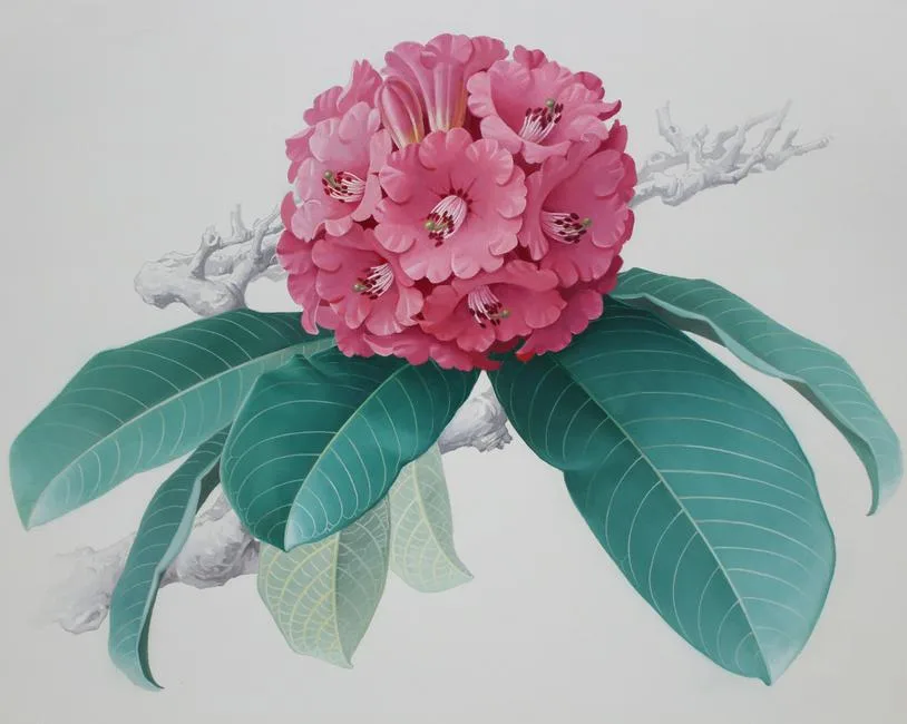 Zeng Xiaolian, Rhododendron Giganteum, watercolor