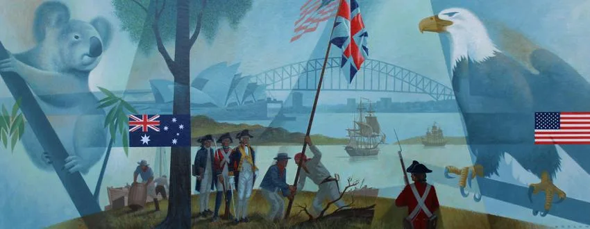 Australia Bicentennial Set by Howard Koslow, acrylic on Illustration Board, sold Jul 2020