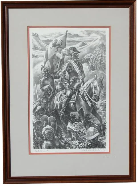 Enter Coronado by Charles Banks Wilson, Lithograph, sold Jul 2020