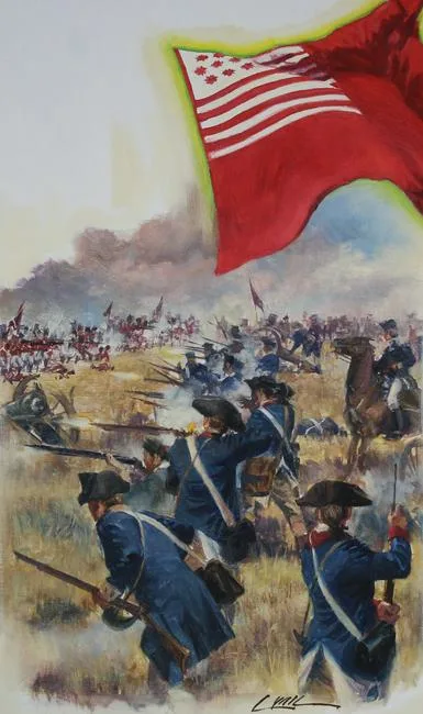 Dennis Lyall, Brandywine Flag, Acrylic on Canvas