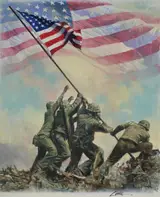 Dennis Lyall, Flag Raised at Iwo Jima