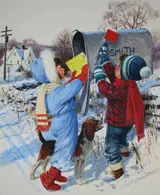 Mel Crawford, Boy and Girl At Mailbox