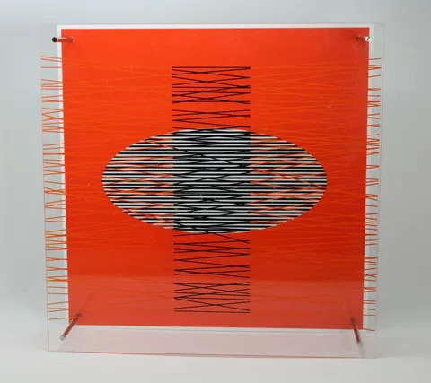 Jesús Rafael Soto, Ovalo en el rojo, Silkscreen