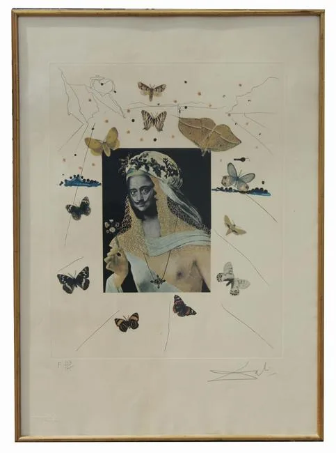 Untitled by Salvador Dalí, etching, sold Aug 2020