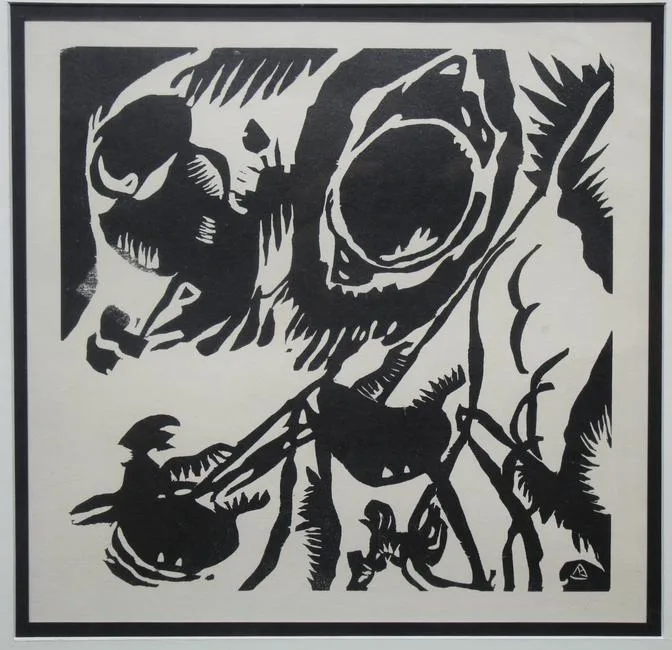Improvisation #25 by Wassily Kandinsky, Woodblock Print, sold Aug 2020