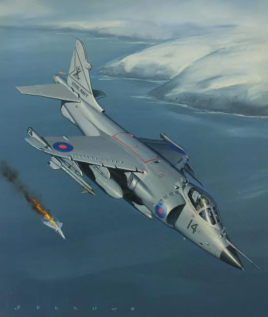 Sea Harrier by Jack Fellows, Oil on Masonite, sold Aug 2020
