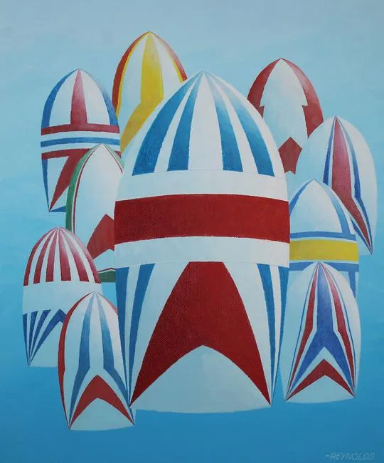 America's Cup by Keith Reynolds, Oil on Canvas Board, sold Aug 2020